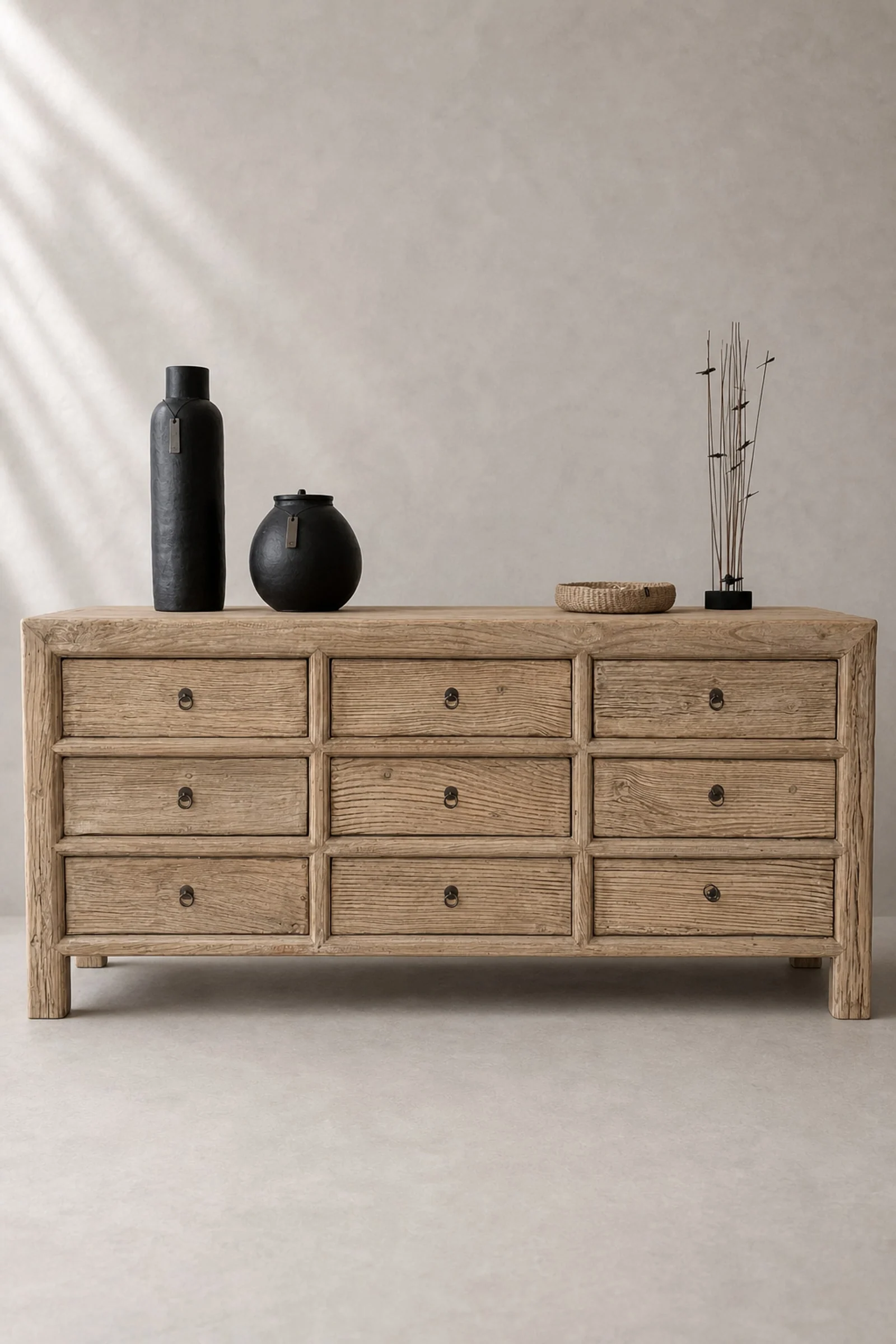 Elm Nine-Drawer Cabinet